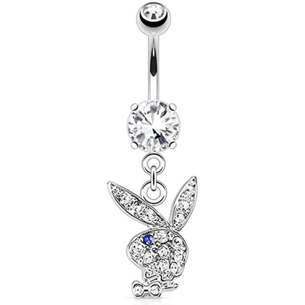 Multi Gem Playboy Bunny Belly Navel Ring